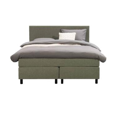 Boxspring Liv egaal - groen - 140x200 cm - ronde poot product