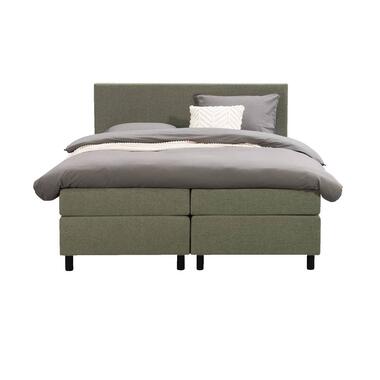Boxspring Liv egaal - groen - 160x200 cm - ronde poot product