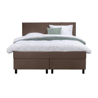 Boxspring Liv egaal - bruin - 140x200 cm - ronde poot product