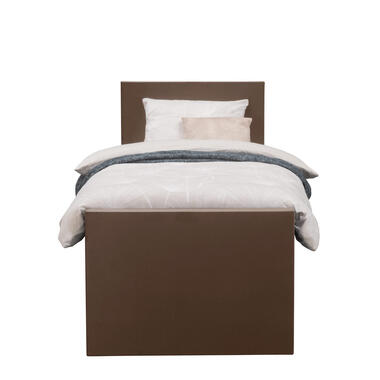 Boxspring met voetbord Liv egaal - bruin - 90x200 cm - slanke poot product