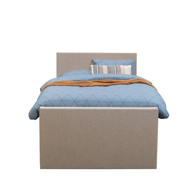 Boxspring met voetbord Liv egaal - beige - 120x200 cm - vierkante poot product