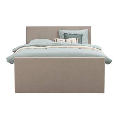 Boxspring met voetbord Liv egaal - beige - 140x200 cm - ronde poot product