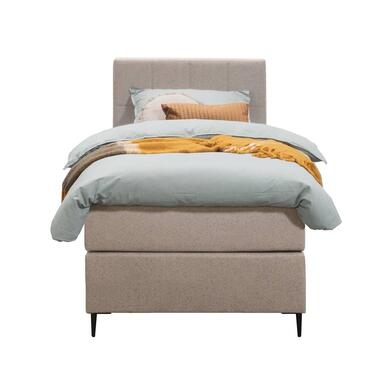 Boxspring Liv geblokt - beige - 90x200 cm - slanke poot product