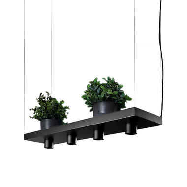 Nowodvorski Hanglamp Plant - 4 lichts - L 80 cm B 24 cm - zwart product