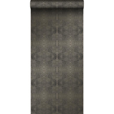 Origin behang - dierenprint - zwart en glanzend brons - 53cm x 10,05m product