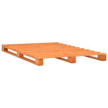 vidaXL Bedframe pallet massief grenenhout bruin 140x200 cm product