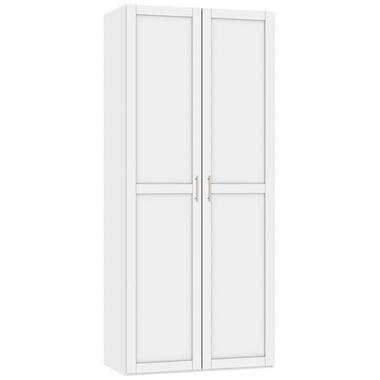 STOCK kledingkast 2-deurs - wit - 236x101,9x56,5 cm - Leen Bakker