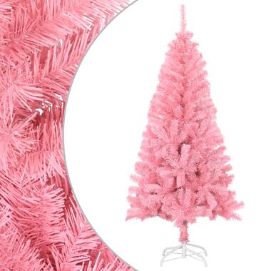 vidaXL Kunstkerstboom met standaard 150 cm PVC roze product