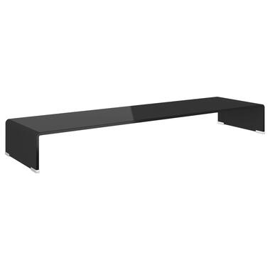 vidaXL TV-meubel/monitorverhoger zwart 110x30x13 cm glas product