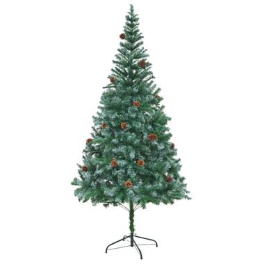 vidaXL Kunstkerstboom met dennenappels 210 cm product