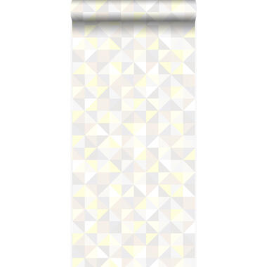 Origin behang - driehoekjes - beige, grijs, geel - 53 cm x 10,05 m product