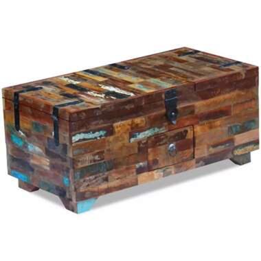 VIDAXL Salontafel kistvormig 80x40x35 cm massief gerecycled hout product