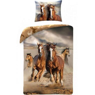 Animal Pictures Dekbedovertrek Paarden - Eenpersoons - 140 x 200 cm - Katoen product