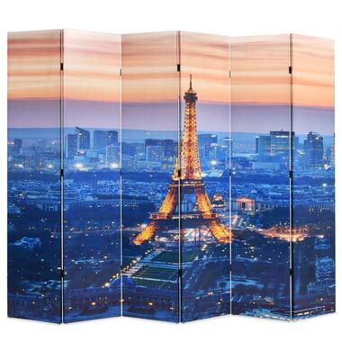 VIDAXL Kamerscherm - inklapbaar - Parijs - bij nacht - 228x170 cm product