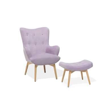 Beliani Chesterfield fauteuil VEJLE - roze fluweel product
