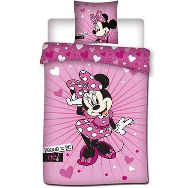 Disney Minnie Mouse Proud - Dekbedovertrek - Eenpersoons - 140 x 200 cm - Roze product