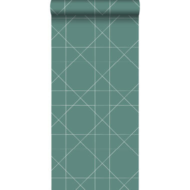 ESTAhome behang - grafische lijnen - zeegroen - 0.53 x 10.05 m product