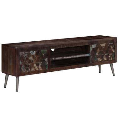 vidaXL Tv-meubel 140x30x45 cm massief gerecycled hout product