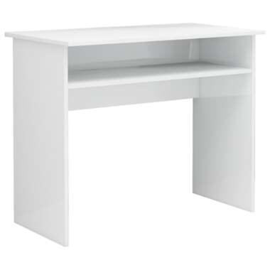 vidaXL Bureau 90x50x74 cm bewerkt hout hoogglans wit product