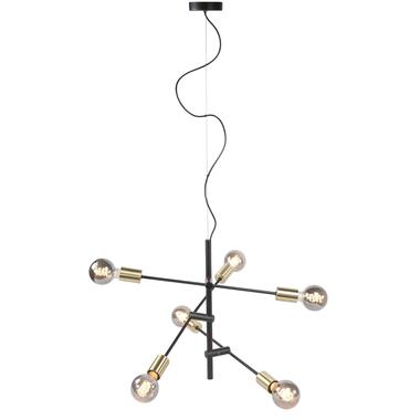 Highlight Hanglamp Sticks 6 lichts - Ø 70 cm - goud zwart product