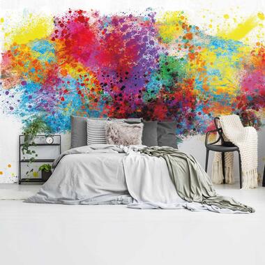 Fotobehang Boom in bonte kleuren 260x384 cm Bont Vlies product