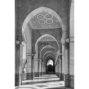 ESTAhome fotobehang - Marrakech Riad galerij - zwart wit - 1.86x2.79 m product