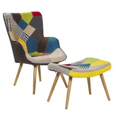 VEJLE II - Chesterfield fauteuil - Multicolor - Polyester product