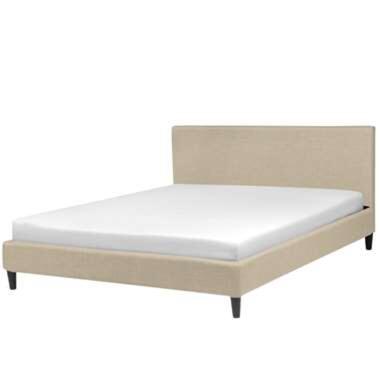 FITOU - Tweepersoonsbed - Beige - 160 x 200 cm - Polyester product