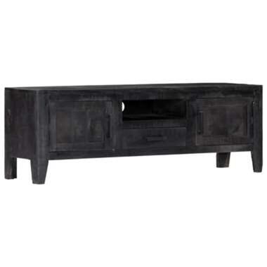 VIDAXL Tv-meubel 118x30x40 cm massief mangohout zwart product