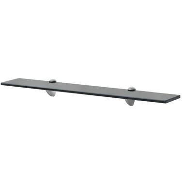 vidaXL - Zwevende Plank - Zwart - Glas - 70 x 10 cm product