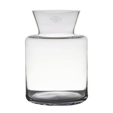 Bellatio Design Vaas - stijlvol - transparant - glas - 19 x 27 cm product