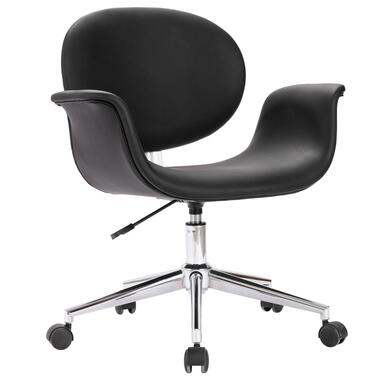 VIDAXL Kantoorstoel - draaibaar - kunstleer - zwart product