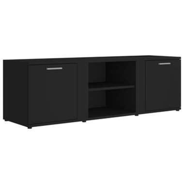 vidaXL Tv-meubel 120x34x37 cm bewerkt hout zwart Scandinavisch product