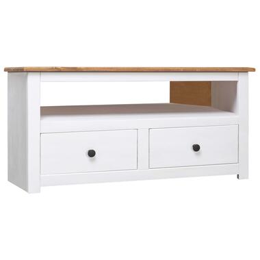 vidaXL Tv-hoekkast Panama Range 93x49x49 cm massief grenenhout wit product