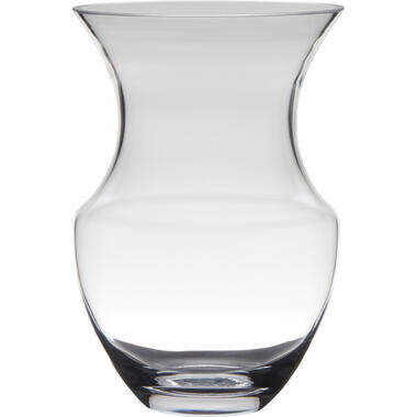 Bellatio Design Vaas - transparant - stijlvol - glas - 18 x 26 cm product