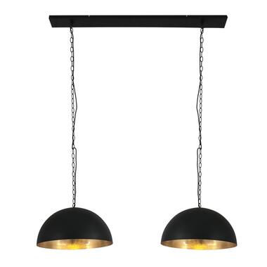 Steinhauer Hanglamp Semicirkel - 2 lichts - L 125 cm B 35 cm - zwart-goud product