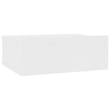 VIDAXL - Nachtkastje - zwevend - 40x30x15 cm - spaanplaat - wit product
