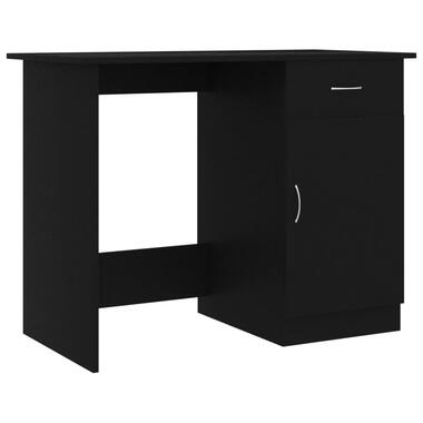 VIDAXL Bureau - spaanplaat - zwart - 100x50x76 cm product