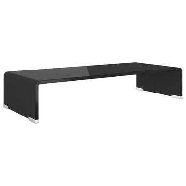 vidaXL TV-meubel/monitorverhoger zwart 60x25x11 cm glas product