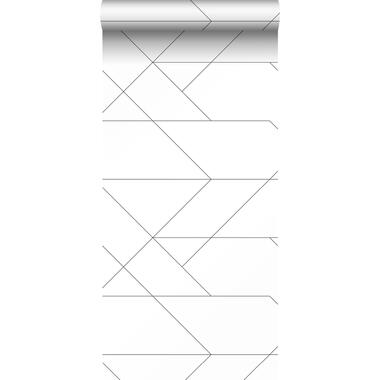 ESTAhome behang - grafische lijnen - zwart wit - 0.53 x 10.05 m product