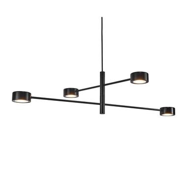 Nordlux Hanglamp Clyde - 4 lichts - 89 x 89 cm - 3 step dim - zwart product