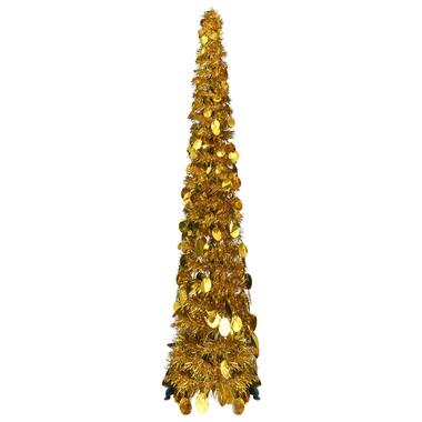 VIDAXL Kunstkerstboom pop-up 120 cm PET goudkleurig product