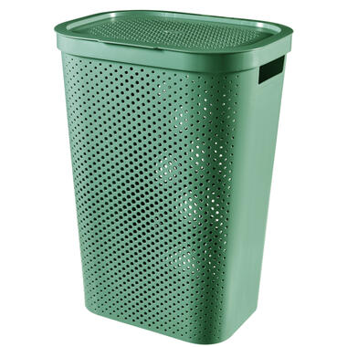 Curver Infinity Recycled Dots Wasmand met deksel - 60L - Groen product
