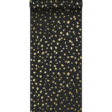 ESTAhome behang - terrazzo - zwart en goud - 0.53 x 10.05 m product