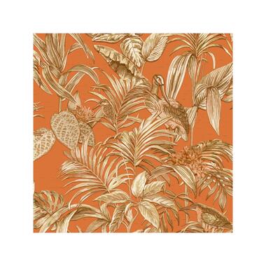 Dutch Wallcoverings - Wallstitch bird of paradise orange - 0,53x10,05m product