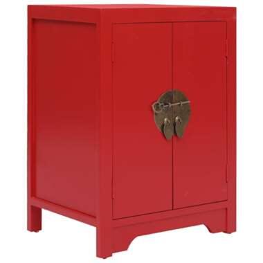 vidaXL Nachtkastje 38x28x52 cm paulowniahout rood product