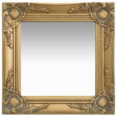 vidaXL - Wandspiegel - Goud - Hout - 40 x 40 cm product