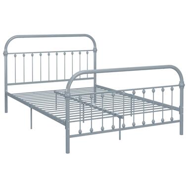 vidaXL Bedframe metaal grijs 160x200 cm product