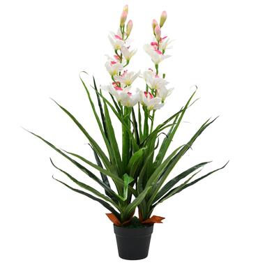 vidaXL Kunstplant met pot cymbidium orchidee 100 cm groen product