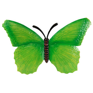 Anna's Collection Tuindecoratie - vlinder - groen - metaal - 40 cm product